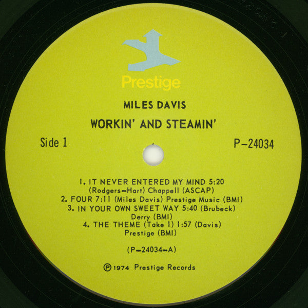 Miles Davis – Workin' And Steamin' LP vinyl record, image 5 of 8