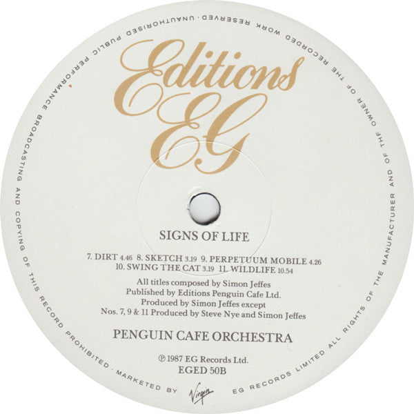 Penguin Cafe Orchestra – Signs Of Life LP vinyl record, image 4 of 5