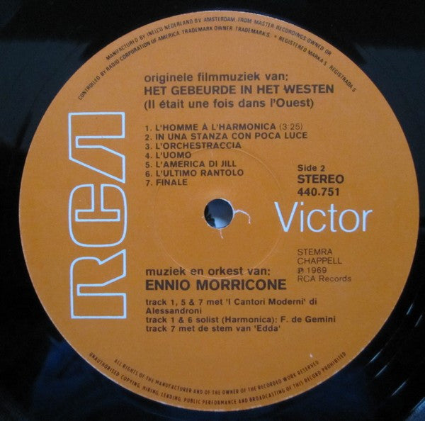 Ennio Morricone – Het Gebeurde In Het Westen LP vinyl record, image 4 of 4