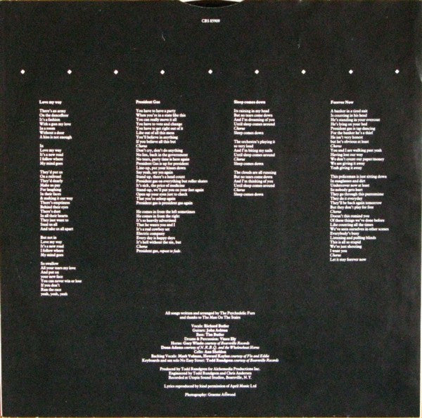 The Psychedelic Furs – Forever Now LP vinyl record, image 5 of 7
