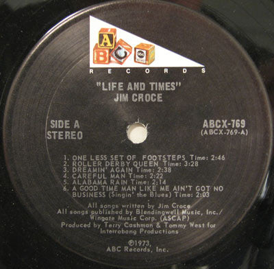 Jim Croce – Life And Times LP vinyl record, image 4 of 5