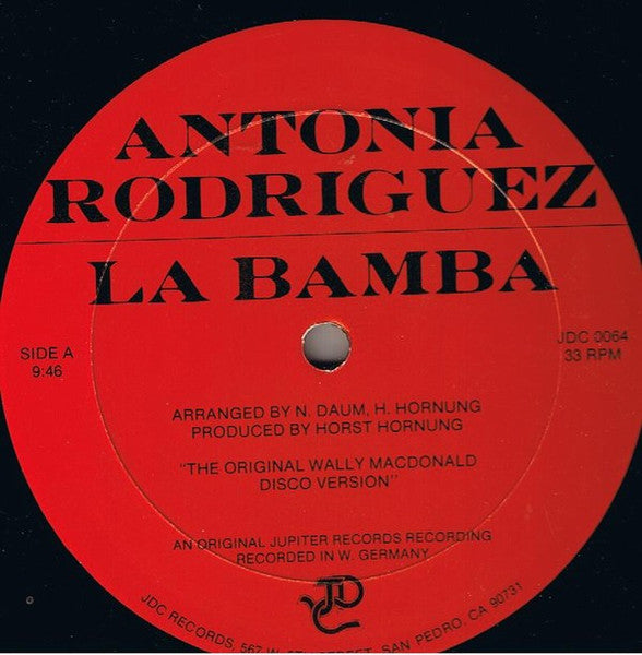 Antonia Rodriguez, Dee D. Jackson – La Bamba / S.O.S. (Love To The Rescue) 12" vinyl record, image 3 of 4