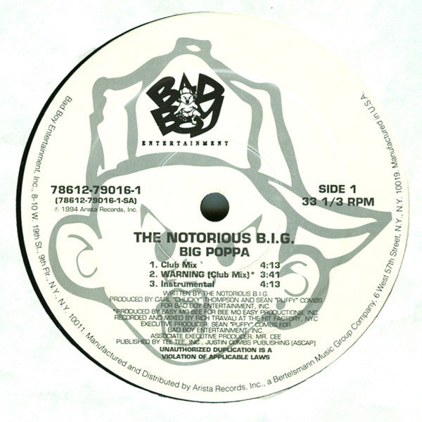 Notorious B.I.G. – Big Poppa 12" vinyl record, image 3 of 4