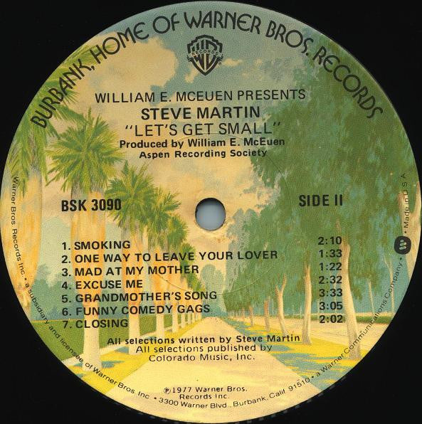 Steve Martin – Let's Get Small LP vinyl record, image 5 of 9