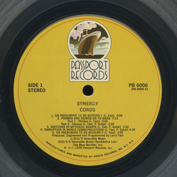 Synergy – Cords LP vinyl record, image 4 of 6
