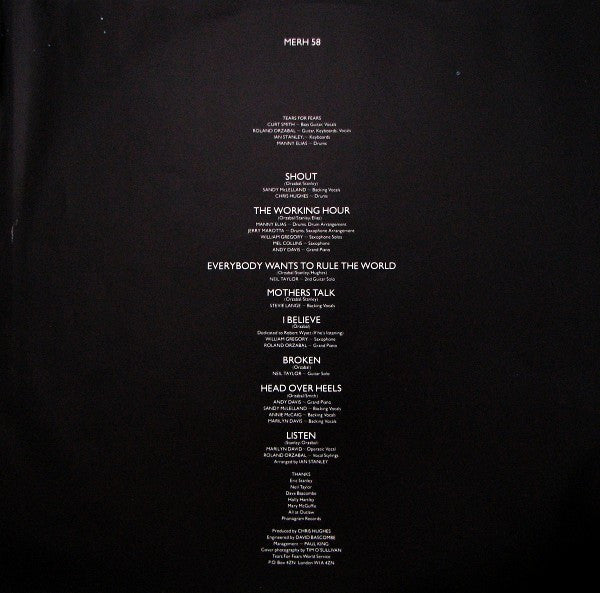 Tears For Fears – Songs From The Big Chair LP vinyl record, image 6 of 9