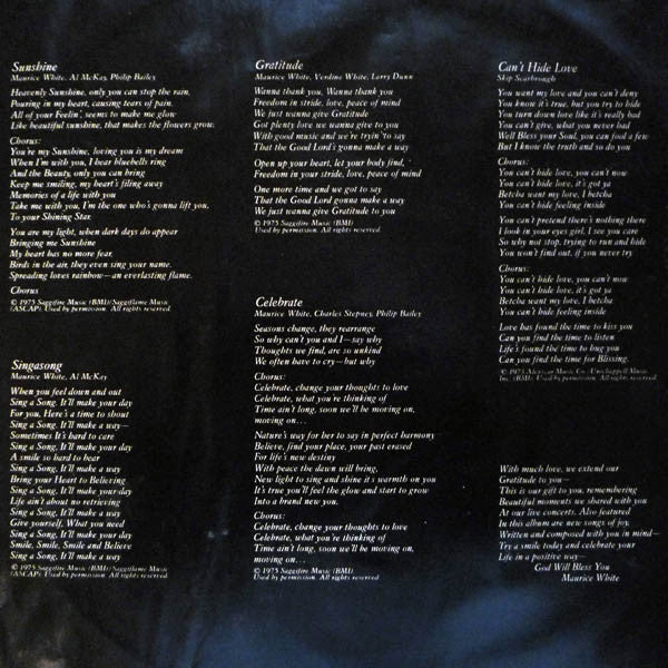 Earth, Wind & Fire – Gratitude (2xLP) LP vinyl record, image 10 of 10