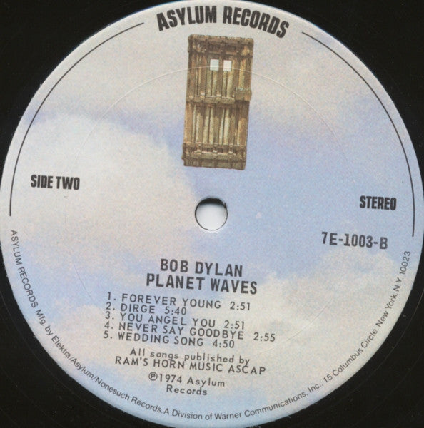 Bob Dylan – Planet Waves LP vinyl record, image 5 of 6