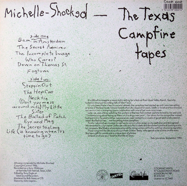 Michelle Shocked – The Texas Campfire Tapes LP vinyl record, image 2 of 4