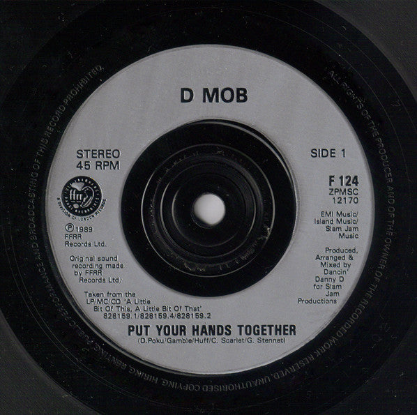 D Mob – Put Your Hands Together 7" vinyl record, image 3 of 4