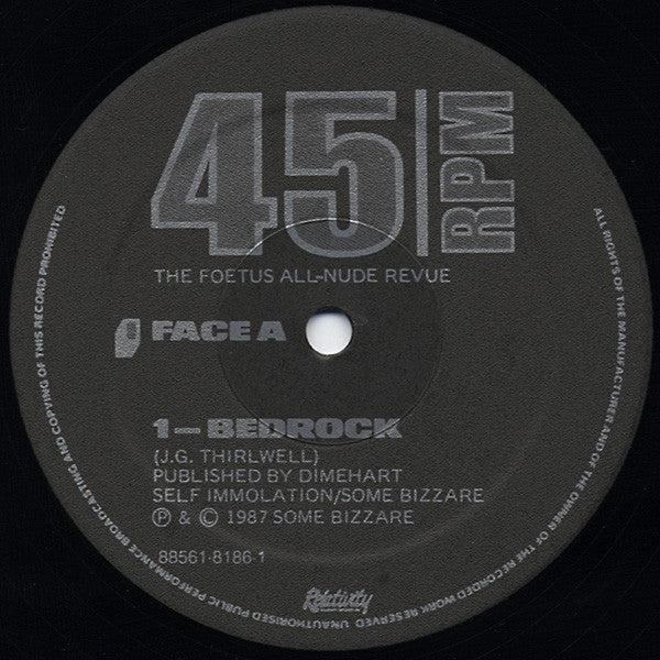 Foetus – Bedrock 12" vinyl record, image 5 of 6