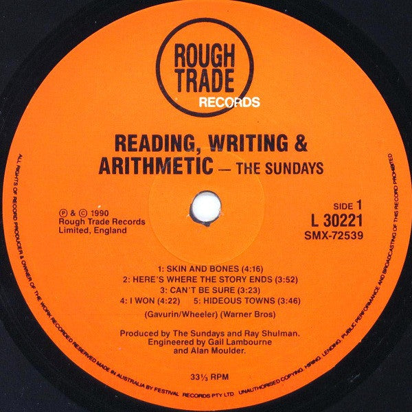 The Sundays – Reading, Writing And Arithmetic LP vinyl record, image 3 of 4