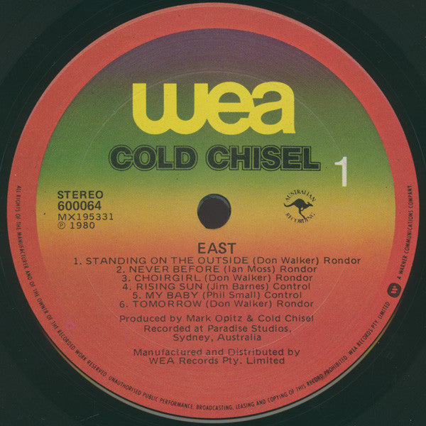 Cold Chisel – East LP vinyl record, image 5 of 6
