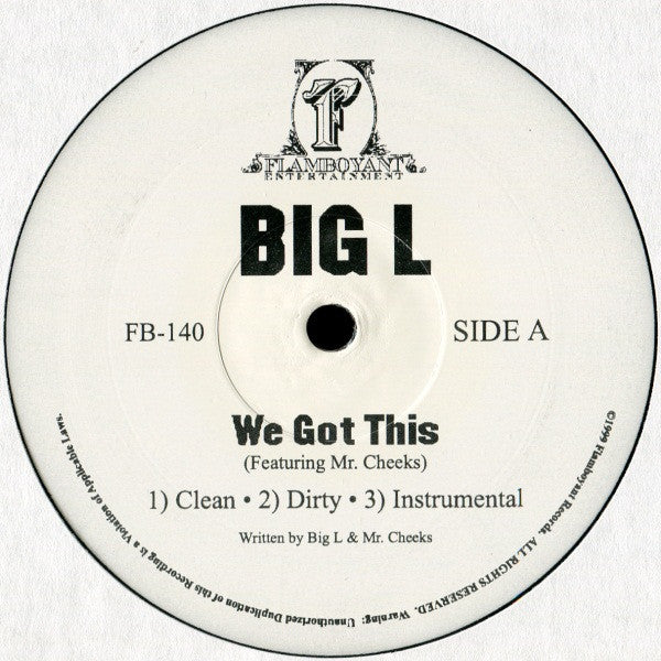 Big L – We Got This / The Heist / Day One '99 12" vinyl record, image 3 of 5