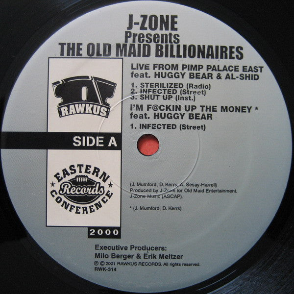 J-Zone, The Old Maid Billionaires – Live From Pimp Palace East 12" vinyl record, image 3 of 3