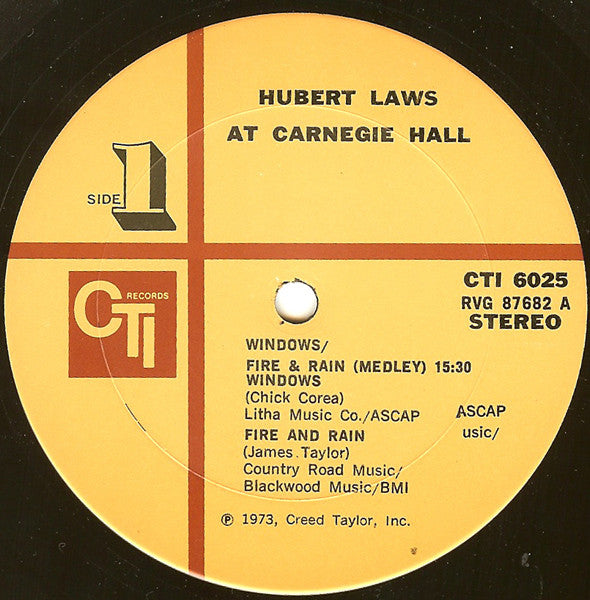 Hubert Laws – Carnegie Hall LP vinyl record, image 5 of 6