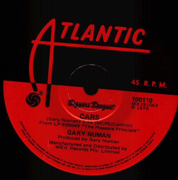 Gary Numan – Cars 7" vinyl record, image 1 of 2