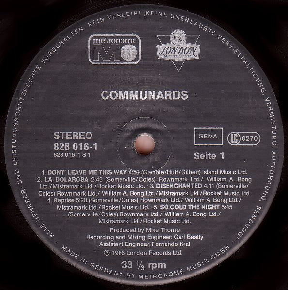 The Communards – Communards LP vinyl record, image 3 of 9