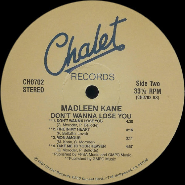 Madleen Kane – Don't Wanna Lose You LP vinyl record, image 4 of 4
