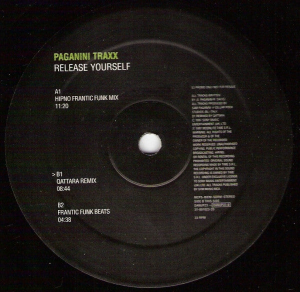 Paganini Traxx – Release Yourself (2x12") 12" vinyl record, image 2 of 3
