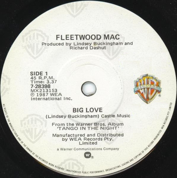 Fleetwood Mac – Big Love 7" vinyl record, image 3 of 4
