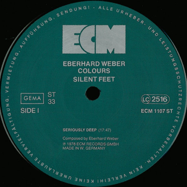 Eberhard Weber Colours – Silent Feet LP vinyl record, image 3 of 8