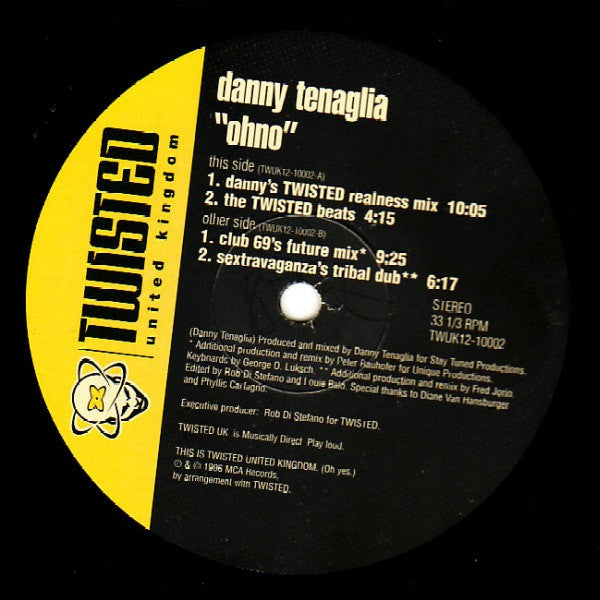 Danny Tenaglia – Ohno 12" vinyl record, image 2 of 2