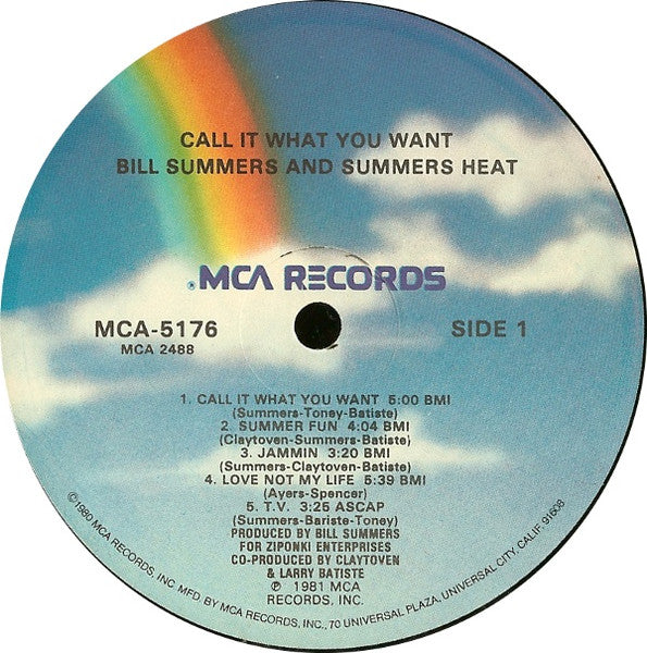 Bill Summers & Summers Heat – Call It What You Want LP vinyl record, image 3 of 5
