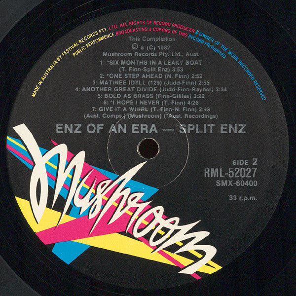 Split Enz – Enz Of An Era LP vinyl record, image 4 of 7