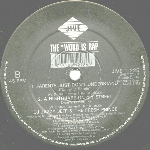 DJ Jazzy Jeff & The Fresh Prince – I Think I Can Beat Mike Tyson 12" vinyl record, image 4 of 4
