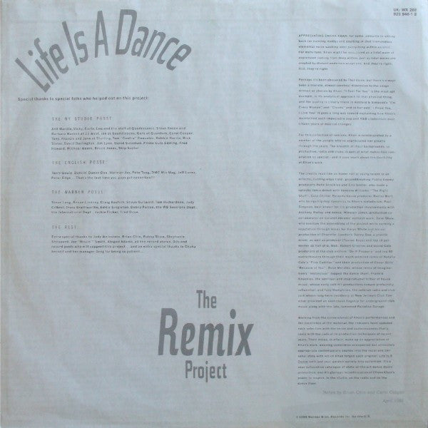 Chaka Khan – Life Is A Dance - The Remix Project (2xLP) LP vinyl record, image 10 of 10
