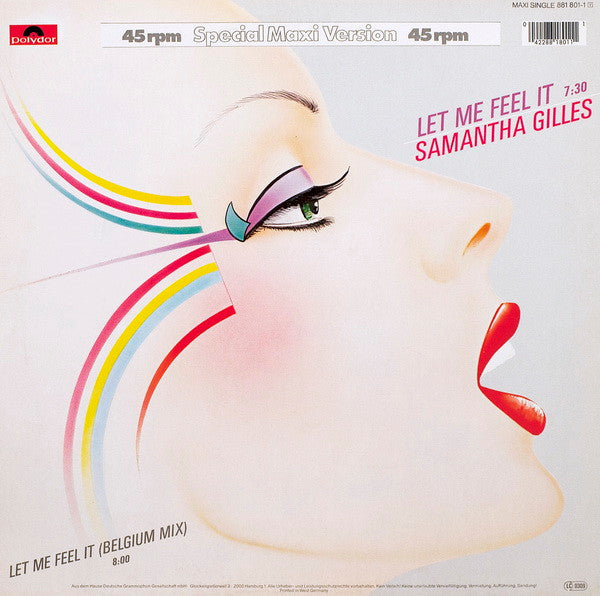 Samantha Gilles – Let Me Feel It 12" vinyl record, image 2 of 4
