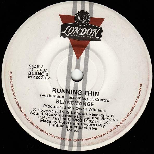 Blancmange – Living On The Ceiling 7" vinyl record, image 2 of 3
