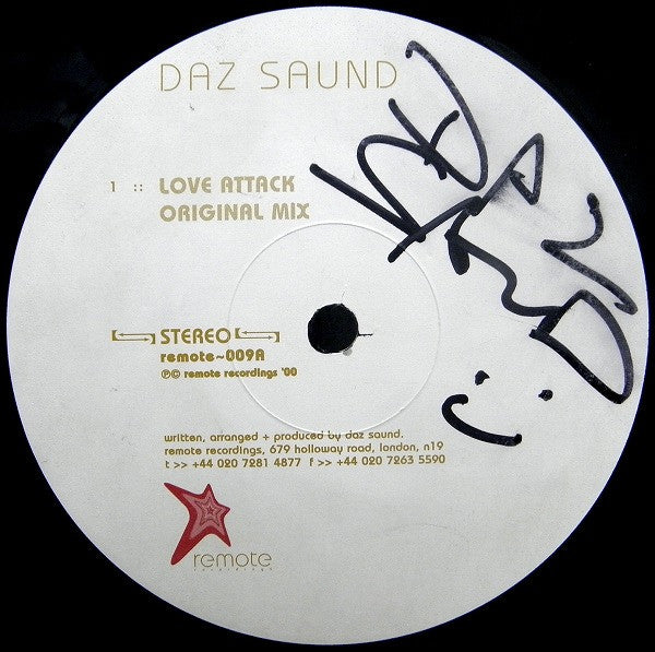 Daz Saund – Love Attack 12" vinyl record, image 2 of 3