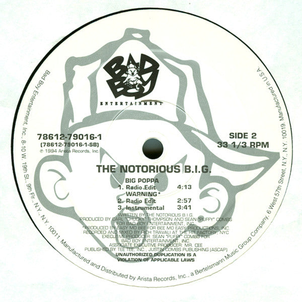 Notorious B.I.G. – Big Poppa 12" vinyl record, image 4 of 4