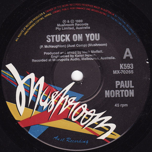 Paul Norton – Stuck On You 7" vinyl record, image 3 of 3