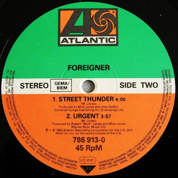 Foreigner – I Want To Know What Love Is (Extended Version) 12" vinyl record, image 4 of 4