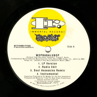Funkdoobiest – Wopbabalubop / Where's It At 12" vinyl record, image 3 of 3