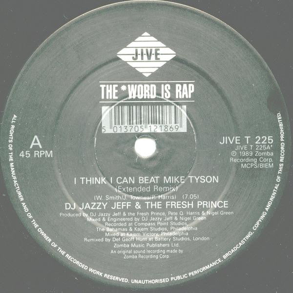 DJ Jazzy Jeff & The Fresh Prince – I Think I Can Beat Mike Tyson 12" vinyl record, image 3 of 4