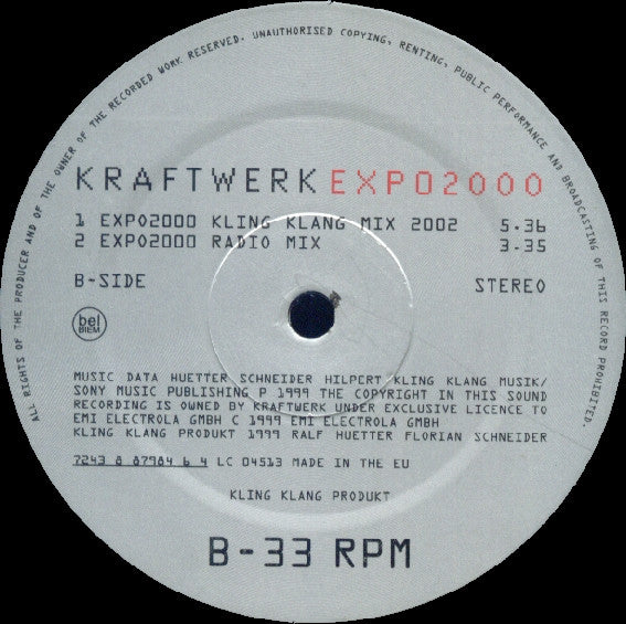 Kraftwerk – Expo2000 12" vinyl record, image 4 of 6