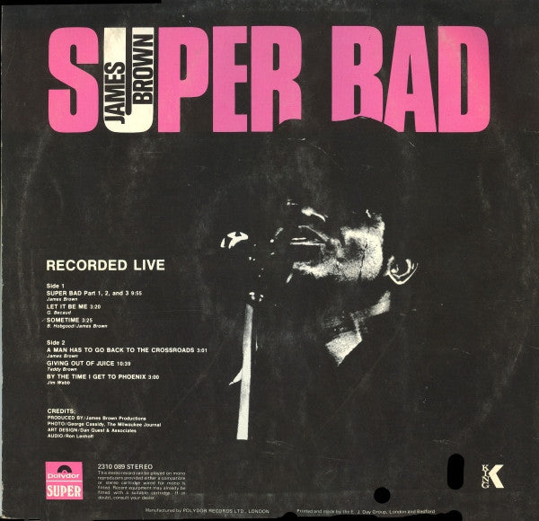 James Brown – Super Bad LP vinyl record, image 2 of 4