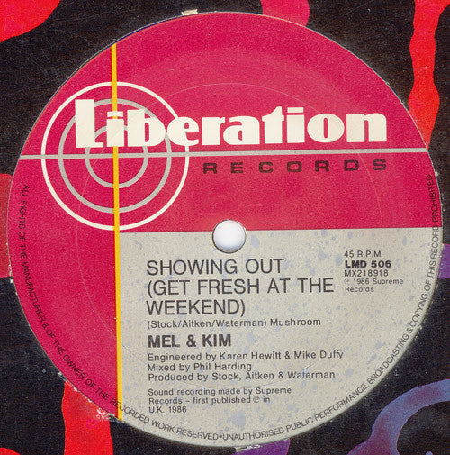 Mel & Kim – Showing Out 12" vinyl record, image 4 of 4