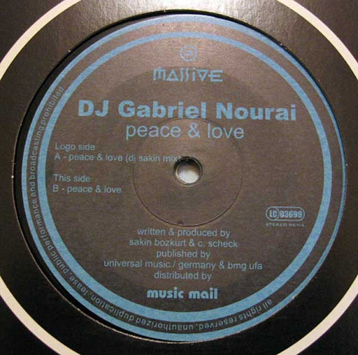 DJ Gabriel Nourai – Peace & Love 12" vinyl record, image 1 of 2