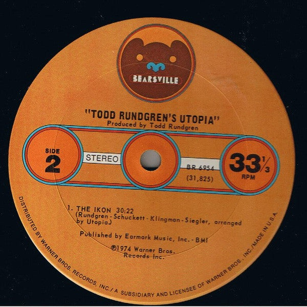 Utopia – Todd Rundgren's Utopia LP vinyl record, image 4 of 4