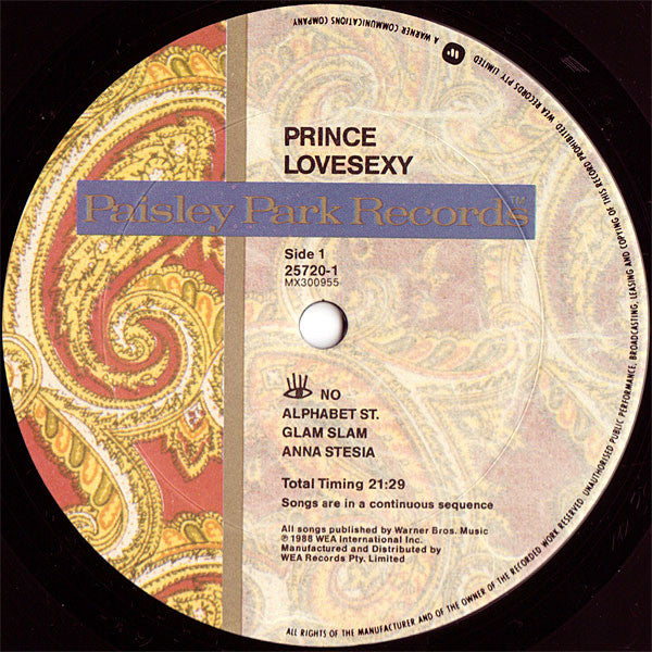 Prince – Lovesexy LP vinyl record, image 5 of 10