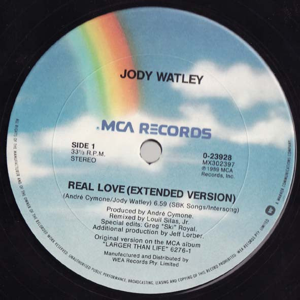 Jody Watley – Real Love 12" vinyl record, image 2 of 4