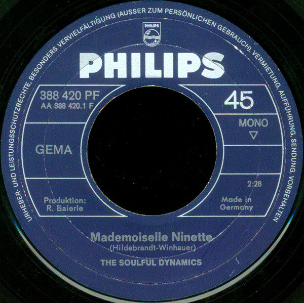Soulful Dynamics – Mademoiselle Ninette 7" vinyl record, image 3 of 3