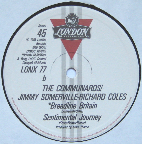 The Communards – You Are My World 12" vinyl record, image 4 of 4