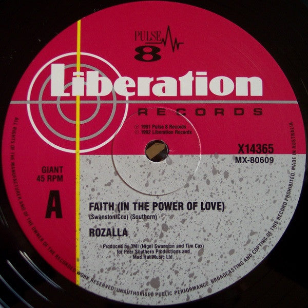 Rozalla – Faith (In The Power Of Love) 12" vinyl record, image 3 of 4