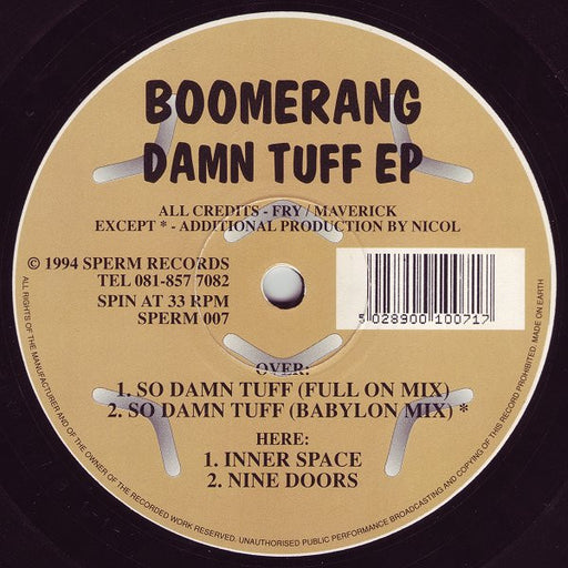 Boomerang – Damn Tuff EP 12" vinyl record, image 1 of 2